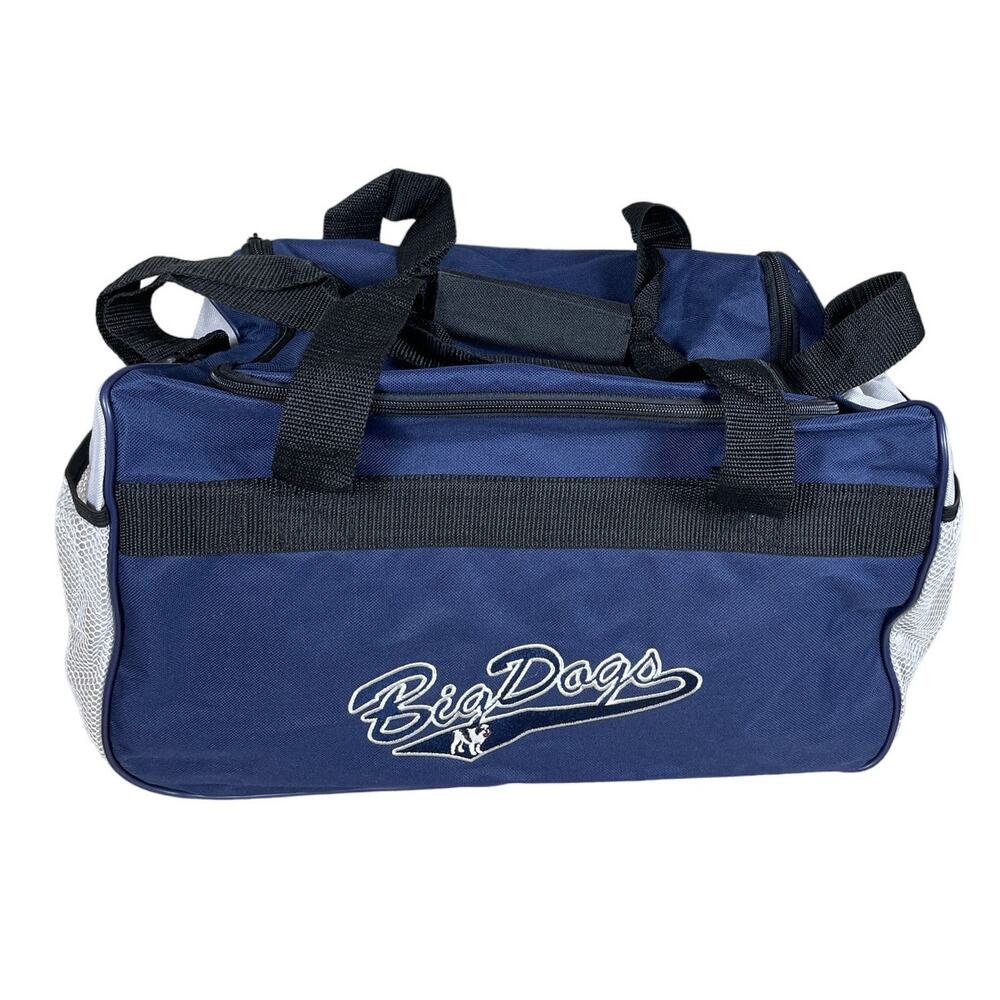Vintage Y2K 90s Big Dogs Blue Duffle Bag